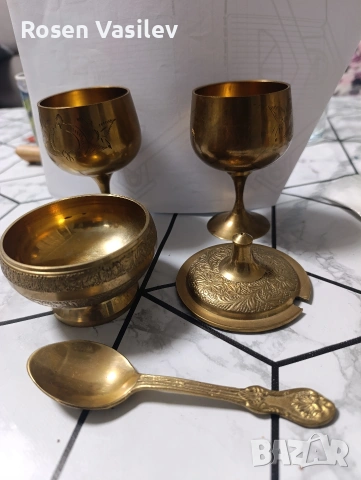 Свещници чаши и захарница, снимка 4 - Антикварни и старинни предмети - 53185779