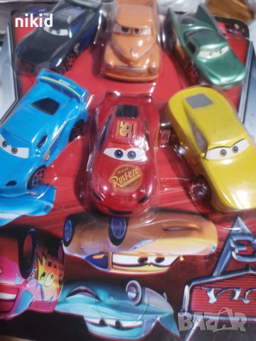 6 бр Макуин Маккуин колите McQueen cars пластмасови колички играчки за игра и торта фигурки, снимка 3 - Фигурки - 37508679