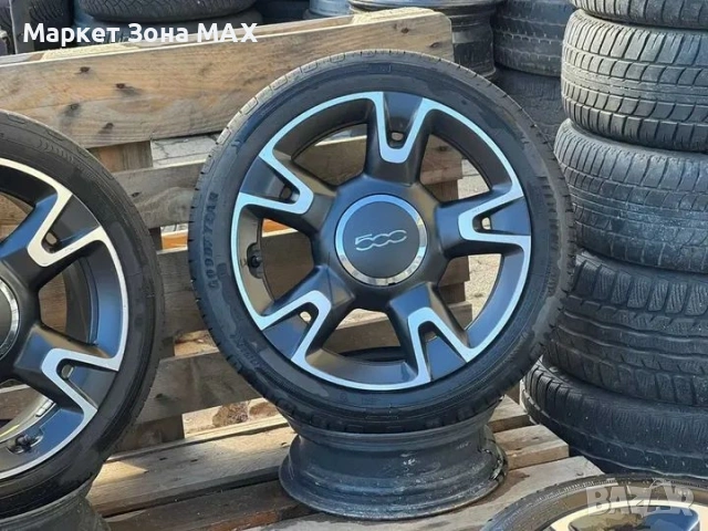 16 цола джанти Fiat 500 4x98 с летни гуми Goodyear, снимка 6 - Гуми и джанти - 53224367