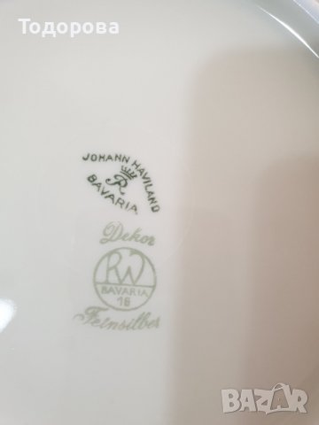 Комплект старинни порцеланови чинии -Johann haviland Bavaria Decor feins, снимка 8 - Сервизи - 40045749