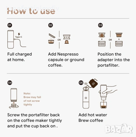 Преносима кафемашина Recafimil 3in1 120ml, Гаранция, снимка 8 - Кафемашини - 53945276