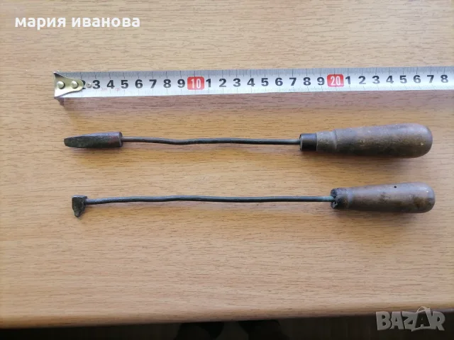Стари възрожденски поялници за финно запояване златарски, снимка 2 - Антикварни и старинни предмети - 56517847