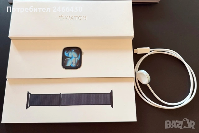 Apple Watch S11 Cellular Space Grey 46 mm КАТО НОВ, снимка 5 - Смарт гривни - 53025173