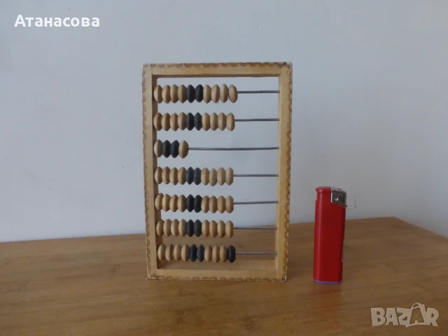 Дървено сметало с пирография 1970 г