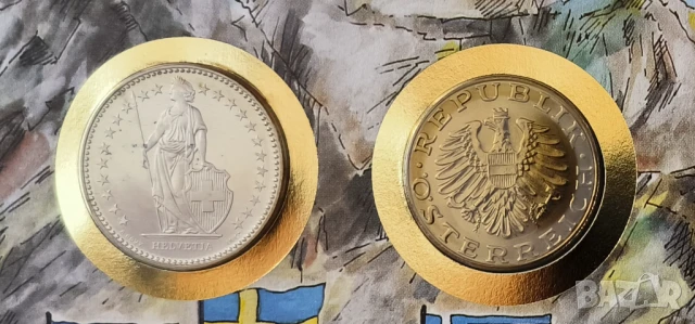 Макси нумисбриф Съвместна емисия Австрия - Швейцария 1992 г., снимка 2 - Нумизматика и бонистика - 51261402