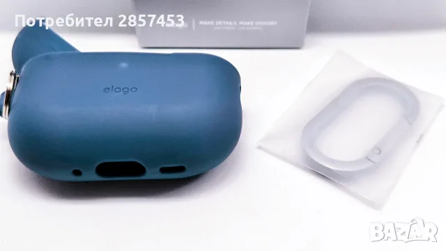 elago Silicone Case за AirPods Pro 3 – Jean Indigo, карабинер, снимка 2 - Калъфи, кейсове - 56062800