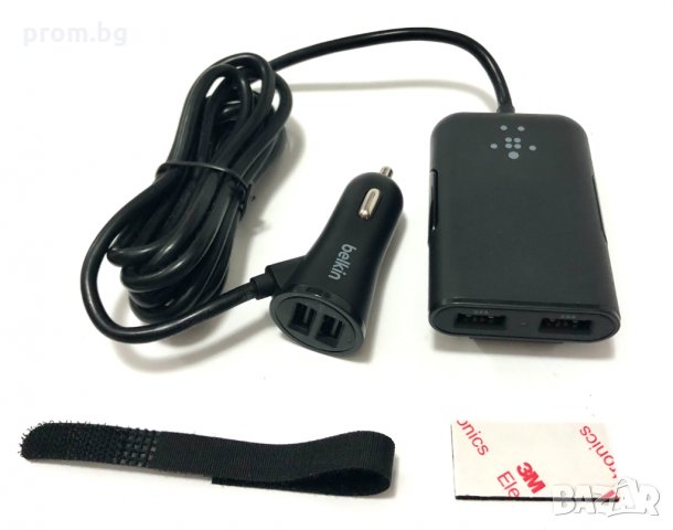 Belkin авто зарядно с 4 USB порта за лек автомобил, Германия, снимка 13 - Аксесоари и консумативи - 31430156