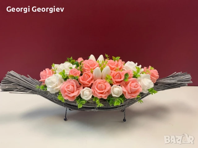 цветя изработени с глицеринов ароматен сапун , снимка 7 - Декорация за дома - 50502510