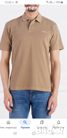 Hugo Boss Peneon Pique Cotton Mens Size XL - 2XL ОРИГИНАЛНА Тениска!, снимка 2 - Тениски - 50003628