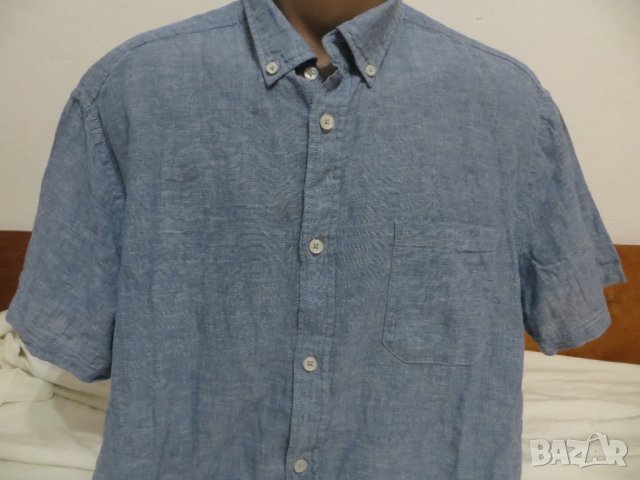 Мъжки ризи с къс ръкав от лен Linen Life, снимка 3 - Ризи - 37046867