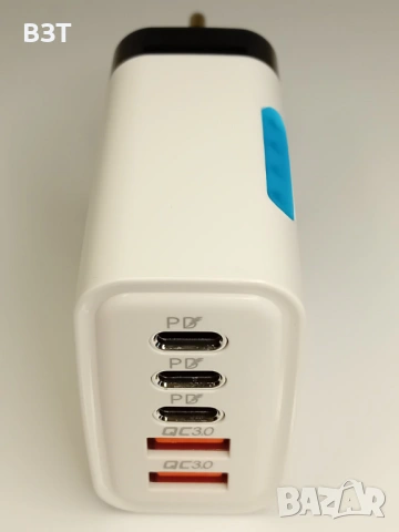 ЗАРЯДНО УСТРОЙСТВО 240W С 5 ПОРТА /2 USB-A + 3 USB-C/ БЯЛО, снимка 2 - Оригинални зарядни - 53367980