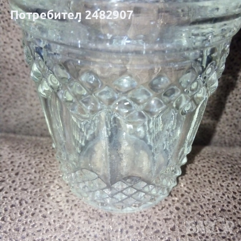 Стара стъклена чашка, снимка 5 - Антикварни и старинни предмети - 51933510