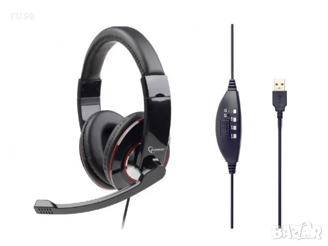 НОВИ! Слушалки Gembird MHS-001 с микрофон черни, снимка 5 - Слушалки и портативни колонки - 48279788