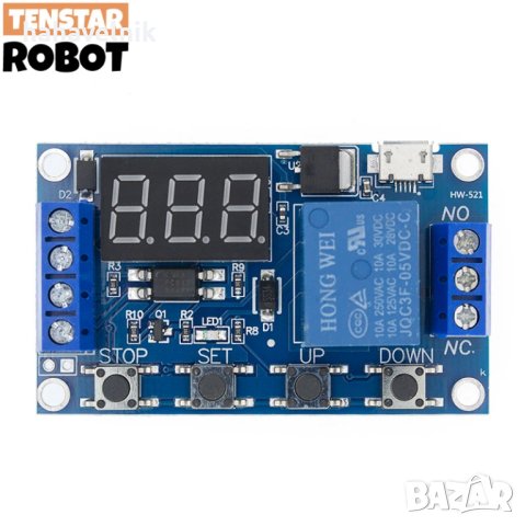 Реле за време DC 6-30V циклично реле , снимка 2 - Друга електроника - 40385916