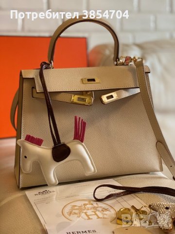 чанта Ермес Кели 25*HERMES KELLY 25 CRAIE EPSOM GOLD HARDWARE , снимка 11 - Чанти - 42122989