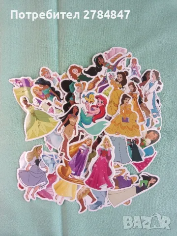 Стикери Дисни принцеси, 50 броя , снимка 2 - Игри и пъзели - 50332941