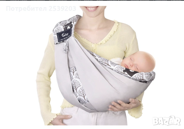 Бебешки слинг Cuby 0-30 месеца, снимка 7 - Кенгура и ранички - 54242366