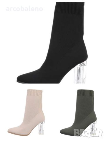 Дамски боти на висок ток, 3цвята 