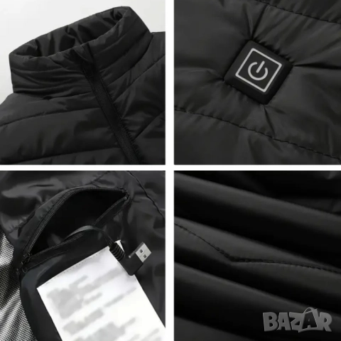 Електрически отопляем елек за зимния период с USB захранване - Unisex, снимка 7 - Елеци - 52013309