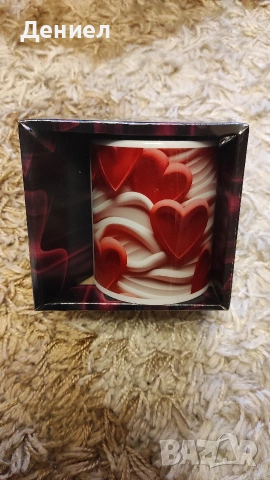 Любовна чаша на сърца - чисто нова!