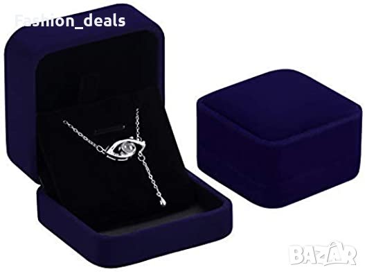 Дамска огърлица / колие с кристал в елегантна кутия Идеален подарък, снимка 2 - Колиета, медальони, синджири - 33763380