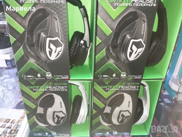 Нови! Слушалки за игри Battletron , Гейминг слушалки с микрофон, Геймърски слушалки 