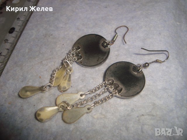 СТИЛНИ СРЕБРИСТИ ВИНТИДЖ РЕТРО - АРТ ОБЕЦИ 27637, снимка 2 - Обеци - 37722503