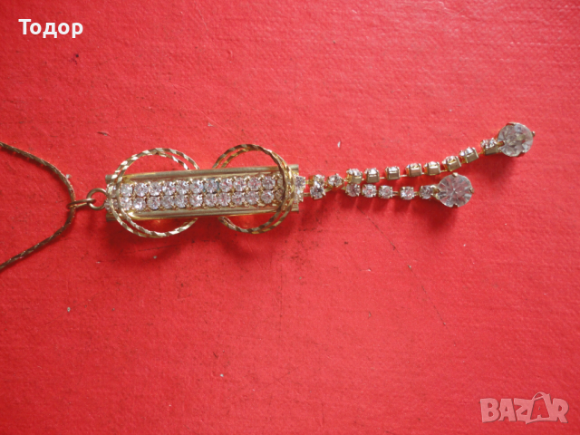 Невероятно позлатено колие с камъни , снимка 6 - Колиета, медальони, синджири - 44734024