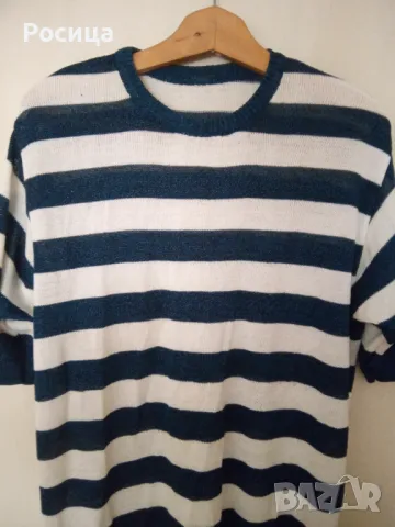 Дамска блуза с къс ръкав туника еластична , снимка 2 - Туники - 47505661