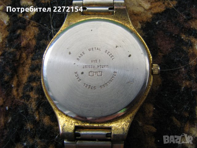 Мъжки часовник с позлата Q&Q, снимка 3 - Антикварни и старинни предмети - 29963386