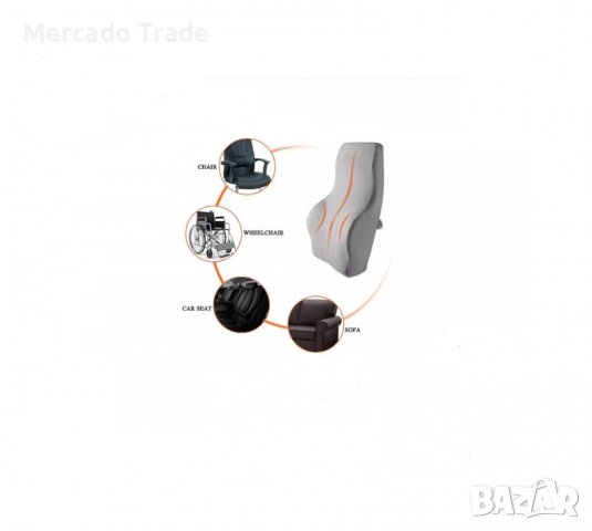 Възглавница за гръб Mercado Trade, подходяща за дома, офиса и вашия автомобил , снимка 4 - Аксесоари и консумативи - 29560449