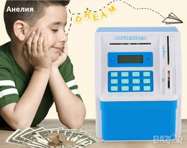 Сейф за деца тип "банкомат" с парола, снимка 2 - Други - 52467122
