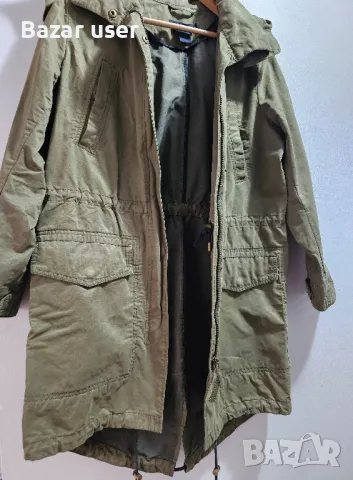 Дамска зелена парка, снимка 3 - Якета - 48354897