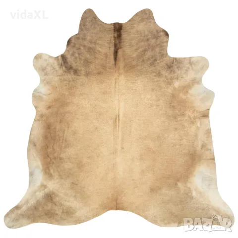 vidaXL Килим от волска кожа, 150x170 см, бежов