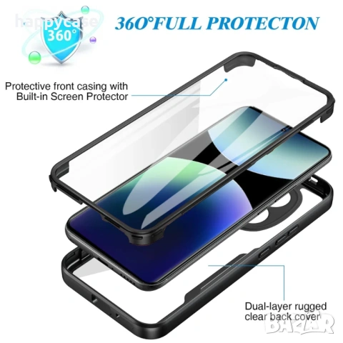 Xiaomi Redmi Note 15 Pro 5G / FLEXI 360° Кейс калъф с протектор, снимка 2 - Калъфи, кейсове - 53114673