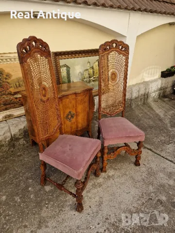 Страхотен чифт антикварни трапезни столове Чипъндейл , снимка 4 - Столове - 47667759