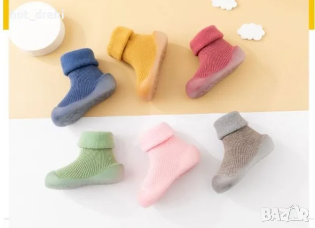 Детски есенни обувки с чорап тип пантофи, различни номера и цветове W SHOE2, снимка 2 - Бебешки обувки - 56096262