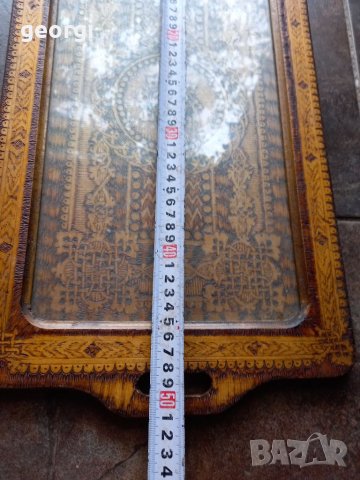 Ретро дървен поднос 1934г.  10/4, снимка 10 - Аксесоари за кухня - 38677484