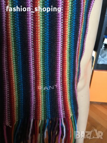 Пъстър шал Gant (вълна), снимка 8 - Шалове - 39336734