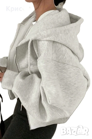 Дамски кроп суичър размер S.