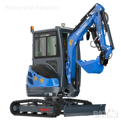 Мини багер Rippa R22 Pro – 2.4 т – KUBOTA (3 цилиндъра)+ Климатик, снимка 2 - Индустриална техника - 52719794