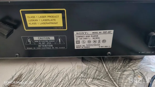 Компакт диск плеър Sony CDP-497, снимка 8 - Аудиосистеми - 55779017