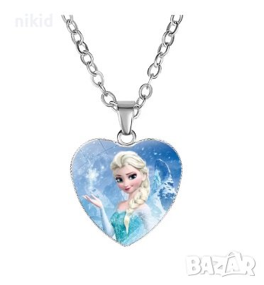 Елза от Замръзналото Кралство Frozen сърце Детско колие синджир гердан