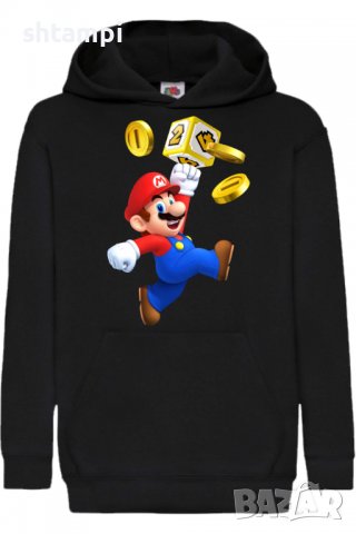 Детски Суитчър/Суитшърт Super Mario 03,Super Mario,Игра,Подарък,Изненада,Забавление,Рожден Ден