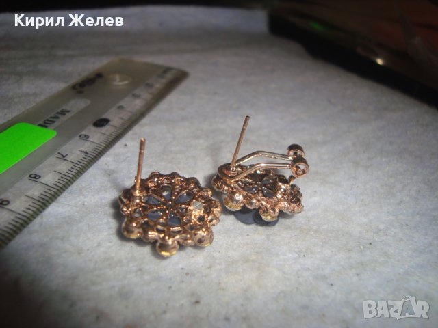 КРАСИВИ ПОЗЛАТЕНИ КРИСТАЛНИ АРТ ОБЕЦИ - ЦВЕТЯ МНОГО ФИНА ИЗРАБОТКА 20804, снимка 5 - Обеци - 36630457