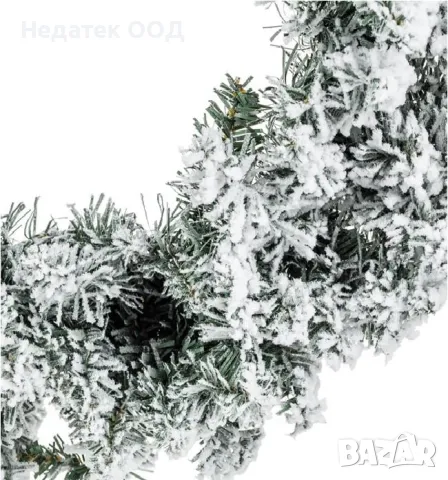 Коледен декоративен венец, Зелен, Ø60см, снимка 2 - Декорация за дома - 48374861