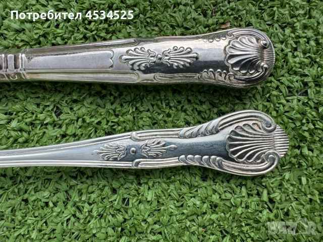 🍴 Посребрени Вилици и Ножове "Kings Pattern" (12 части), снимка 8 - Антикварни и старинни предмети - 54057472