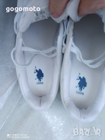 Кецове Като нови мъжки бели, спортни обувки U.S. Polo Assn®, снимка 5 - Кецове - 44450796