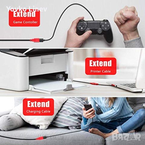 Кабел USB 3.0 удължител - 6 метра, USB A мъжки - USB A женски, снимка 4 - Друга електроника - 40378510