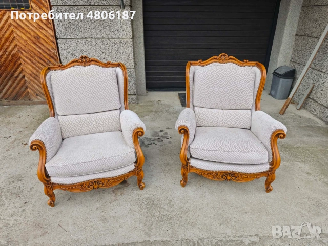 Фотьойли Луи XV, снимка 3 - Дивани и мека мебел - 54295235